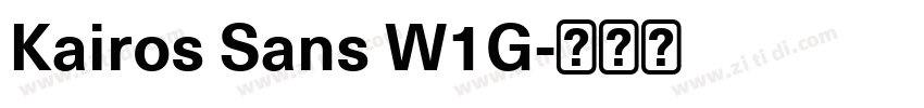 Kairos Sans W1G字体转换
